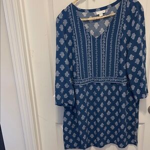 J. Jill Blue Floral Women's Top